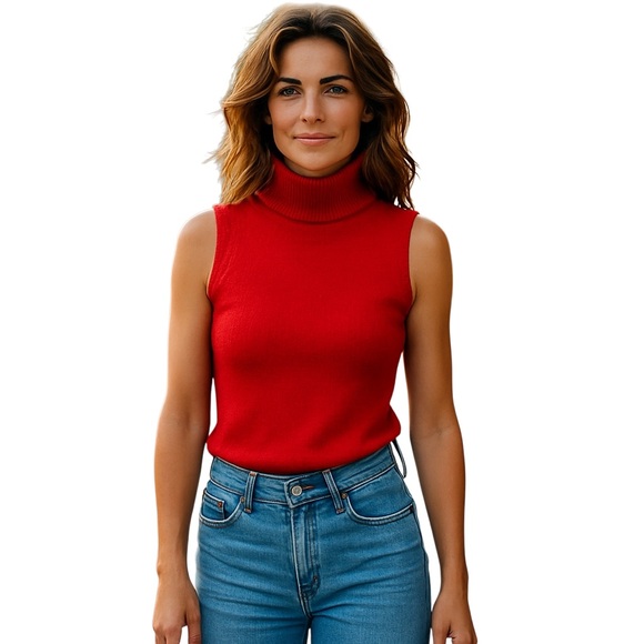Worthington Red Turtleneck Sweater - Picture 1 of 7